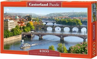 Productafbeelding van Castorland Puzzel van de bruggen over de Vltava in Praag, 4000 stukjes. C-400096-2