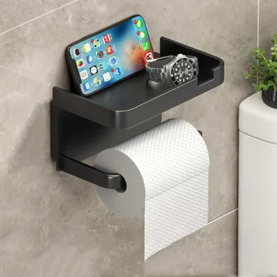 Productafbeelding van Wandgemonteerde Toiletpapierhouder met Opbergruimte