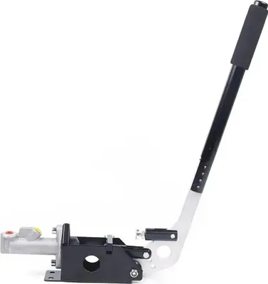 Produktbild von Hydraulische PC Handbremse - Rally Drift Handbremse - Fly-Off Design - Verlängerter Stehender Hebel - Horizontal/Vertikal Einstellbare Montage - Silber