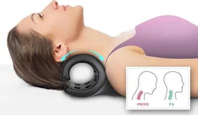 Obrázok produktu pre Gymtek® masážny vankúš, masážny vankúš na krk, masáž ramien, masážny vankúš na krk, relaxačný masážny vankúš, vankúš na krk - korekcia držania tela