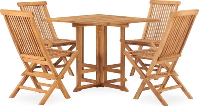 Produktbild von vidaXL 5-tlg. Garten-Essgruppe Klappbar Massivholz Teak