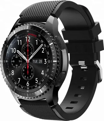 Produktbild von Armband 22mm für Samsung Galaxy Gear S3/Gear 2/ Huawei Watch GT Watch 2 Pro für Ticwatch Pro in Schwarz