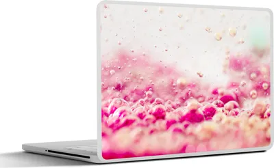 Produktbild von MuchoWow® Laptop Aufkleber Sticker Cover Flüssig - Rosa - Blase - Abstrakt 36.5x27.5 cm - Laptop-Sticker