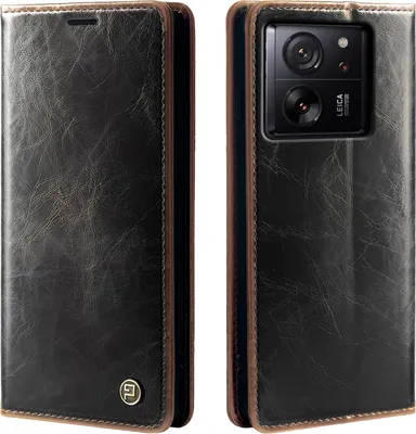 Produktbild von Handyhülle für Xiaomi 13T / 13T Pro Kunstleder Flip Cover Hülle RFID Schutz Case Kartenfach Farbe: Dunkelbraun