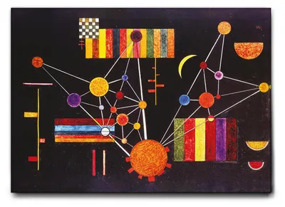 Image de Giallobus - Motif d'en haut - Vassily Kandinsky - 70L x 50l cm - Tableau - Toile à cadre standard