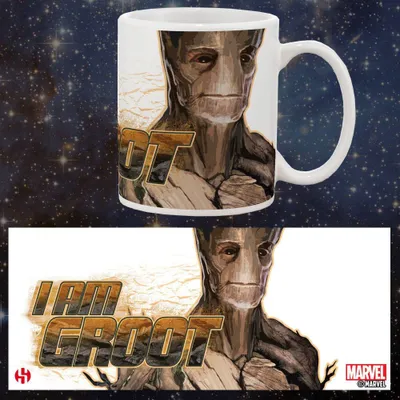 Imagen del producto de Taza Groot Guardianes De La Galaxia Marvel Cerámica 300 mls