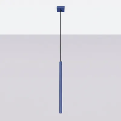Zdjęcie produktu dla Lampa wisząca PASTELO 1 ultramaryna 1xG9 8W stal 120x8x8cm Sollux Lighting