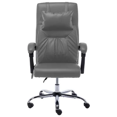 Image de vidaXL Chaise de bureau de massage anthracite similicuir