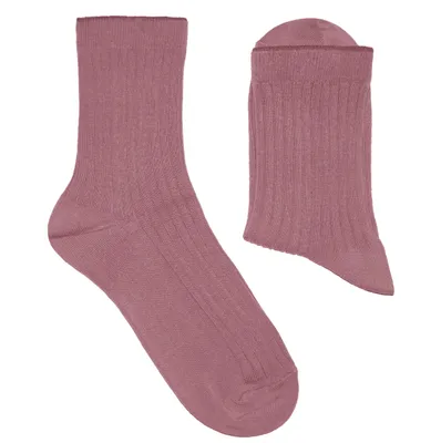 Produktbild von Herren Socken aus Baumwolle Rippe Altrosa Größe 39-42