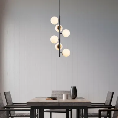 Produktbild von Opviq, Fazli- Fazli FLG, Schwarz, Kronleuchter, 40 x 40 x 86-176 cm, Metallkörper
