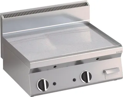 Zdjęcie produktu dla KBS Płyta grillowa gazowa Gładka chromowana powierzchnia 595X555Mm 2 strefy grzewcze Urządzenie stołowe