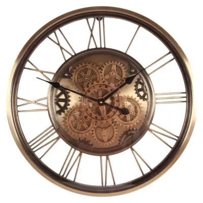 Produktbild von Wanduhren Bayonne, 62 cm - Goldfarben - Rund - mit Aufhängung