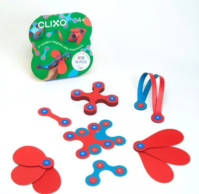 Obrázek produktu pro Magnetická stavebnice Clixo, Itsy pack Flamingo-Turquoise 18