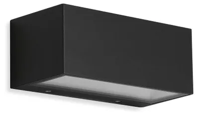 Produktbild von LED Außenwandleuchte Außenlampe IP44 4000K 12W schwarz Metall-Glas Telefunken