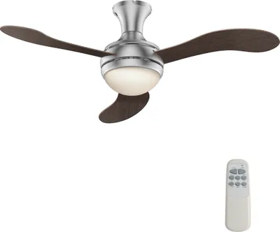 Obrázek produktu pro Stropní ventilátor Wiltec Ø 130 cm se 3 lopatkami, ventilátor se 3 rychlostmi a lampou, ventilátor s dálkovým ovládáním, časovačem, letním a zimním režimem