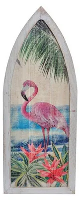 Immagine prodotto di Dekodonia S3007629 Decorazione da parete in legno, Flamenco Tropical, 40 x 2 x 101 cm