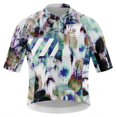 Produktbild von VeloNuts Damen Kurzarm Radtrikot, Biolume Garden, Glitch Bloom, XS