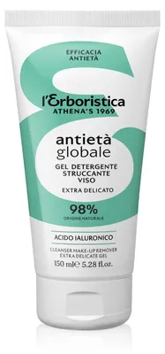 Produktbild von L'Erboristica Athena's – natürliches Gesichtsreinigungsgel Antiage – sanfter Anti-Aging-Entferner – Gesichtscreme mit Hyaluronsäure – 150 ml