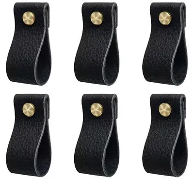 Produktbild von Lederhandgriffe - 2,5*18 cm - Anti-Einbruchschiebesystem - Schiebesysteme - Schiebetüren - schwarz