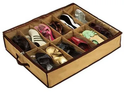 Imagen del producto de Bolsa para guardar zapatos debajo de la cama, organizador de zapatos