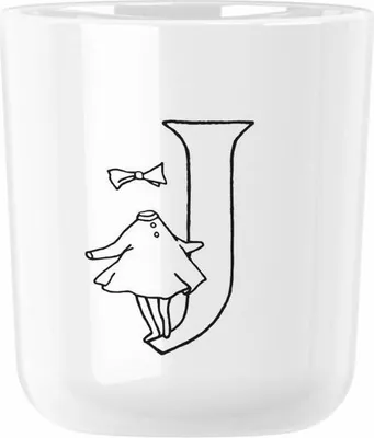 Produktbild von Rig-Tig Tasse Moomin ABC - J, Becher mit Buchstabe, Kunststoff, Weiß, 200 ml, Z00706-J