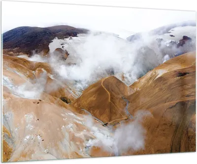 Produktbild von Bilder auf glas - Einteilig - Berge Wolken Landschaft - 100x70cm - Glasbilder - Wandbilder - Bilder - zum Aufhängen bereit - Wanddekoration aus Glas - Glas Bilder - Wandbild auf Glas - GAA100x70-4711