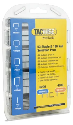 Obrázek produktu pro Sponky Tacwise 1628, typ 53, a hřebíky typu 180 (18G) / 10 mm