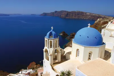 Produktbild von Fototapete - Santorini 375x250cm - Vliestapete
