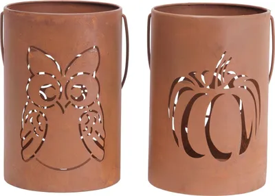 Produktbild von TrendLine Deko Windlicht Metall 18 cm Rostoptik