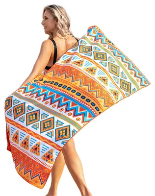 Produktbild von Mikrofaser Strandtuch 1 Stück, Schnelltrocknend Leicht 80x160cm, Sandabweisendes Outdoor Handtuch Für Camping Yoga Reisen