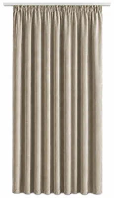 Produktbild von Verdunkelungsvorhang Samt weich 140x245 cm Sand Beige Vorhang Kräuselband blickdicht Gardine abdunkelnd U-Band