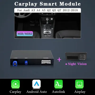 Zdjęcie produktu dla Zestaw do instalacji bezprzewodowych funkcji CarPlay i Android Auto – ulepszenie systemu multimedialnego w samochodzie