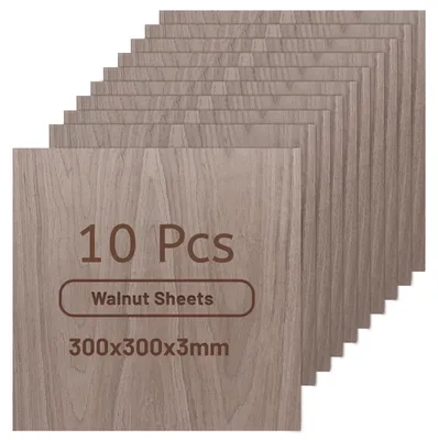 Zdjęcie produktu dla 10 sztuk płyty sklejki, grubość 3 mm, wymiary 300x300x3 mm, surowa płyta drewniana do modelarstwa