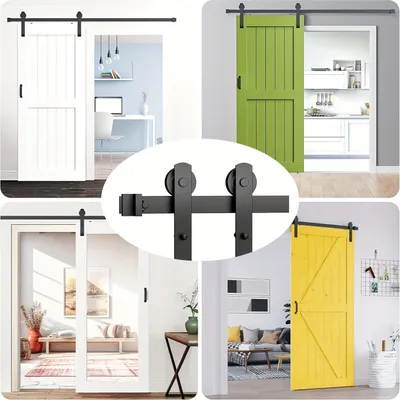 Produktbild von Schiebetürbeschlag-Set - Schiebetürenschienen - Schiebetürsystem - Schiebetür-Sets - Türbeschläge, 300 cm (10 Fuß)