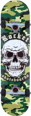 Produktbild von HOT Sports + Toys Skateboard Combat Skull 7.75 Zoll Rocket grün