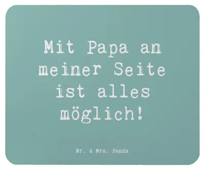 Produktbild von Mr. & Mrs. Panda Mauspad Spruch Papa Möglichmacher - Meeresbrise - Geschenk, Bedanken, Dankeschön, Mousepad, Vater-Tochter, Danke sagen, Aufmerksamkeit, väterliche Liebe