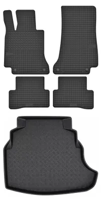 Produktbild von Gummimatten + Kofferraumwanne für Mercedes-Benz Klasa C W205 2015- (Limousine) – Schwarz, passgenau – Wielganizator