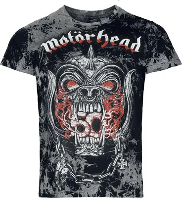 Produktbild von Motörhead T-Shirt Herren Warpig Flames dunkelgrau S