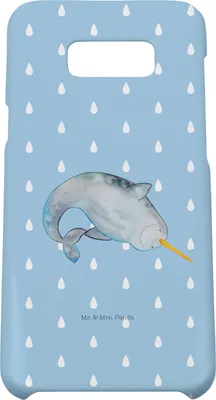 Produktbild von Mr. & Mrs. Panda Samsung Galaxy S8 plus Handyhülle  Narwal - Blau Pastell - Geschenk, Kinderzimmer, Hausfrau, Meer, Aufräumen, Handy, Wal, Putzen, Hülle, Cover
