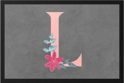 Produktbild von Buchstaben- L  mit Buchstabe Alphabet Monogramm Blumenmotiv Geschenkidee Anfangsbuchstabe