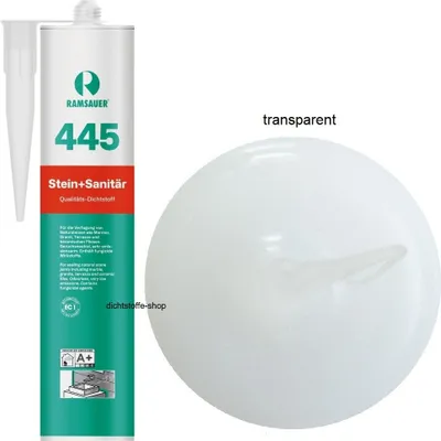 Produktbild von Ramsauer 445 Stein und Sanitär 1K Silicon Dichtstoff 310ml Kartusche transparent