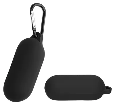 Produktbild von kwmobile Schutzhülle für Sony WF-C700N Hülle - TPU Silikon Case für Kopfhörer Ladecase - stoßfestes Cover mit Karabiner - Schwarz