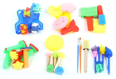 Produktbild von 30 Stück Schwammstempel-Schaumstoffpinsel DIY Kinderbastel-Zeichenwerkzeuge für die frühe Bildung