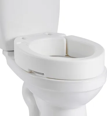 Image de Siège de toilettes surélevé, capacité de charge de 136,1 kg, hauteur de levage de 88,9 mm, rehausseur de siège de toilettes surélevé avec ouverture élargie pour les personnes âgées, les personnes handicapées, les adultes, s'adapte aux cuvettes allongées.