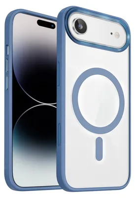 Immagine prodotto di Custodia protettiva compatibile con MagSafe per iPhone Air, con angoli rinforzati, colore blu