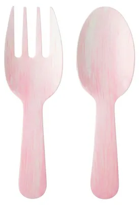 Produktbild von Rosa Salatbesteck aus Melamin, 27 x 9,5 x 1 cm