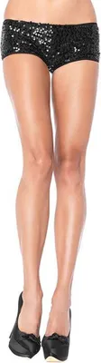 Produktbild von Pailletten-Shorts schwarz Größe: L
