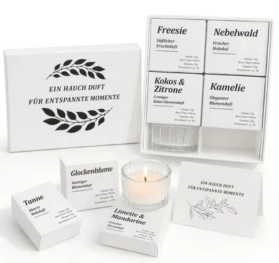 Produktbild von Duftkerzen Geschenkset 12 Stück mit versteckter Botschaft Sojawachs Geburtstag Muttertag