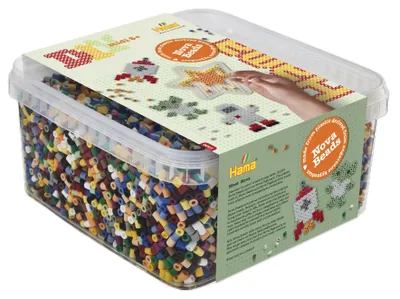 Productafbeelding van Hama strikparels 1900, biologische midi strikparels "Volledige kleurenmix", in plastic doos