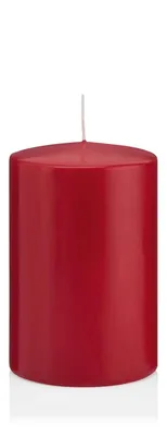 Produktbild von INNA-Glas Wachskerze Maeva, dunkelrot, 15cm, Ø 10cm, 113h -  Germany - Stumpenkerze - Windlicht Kerze